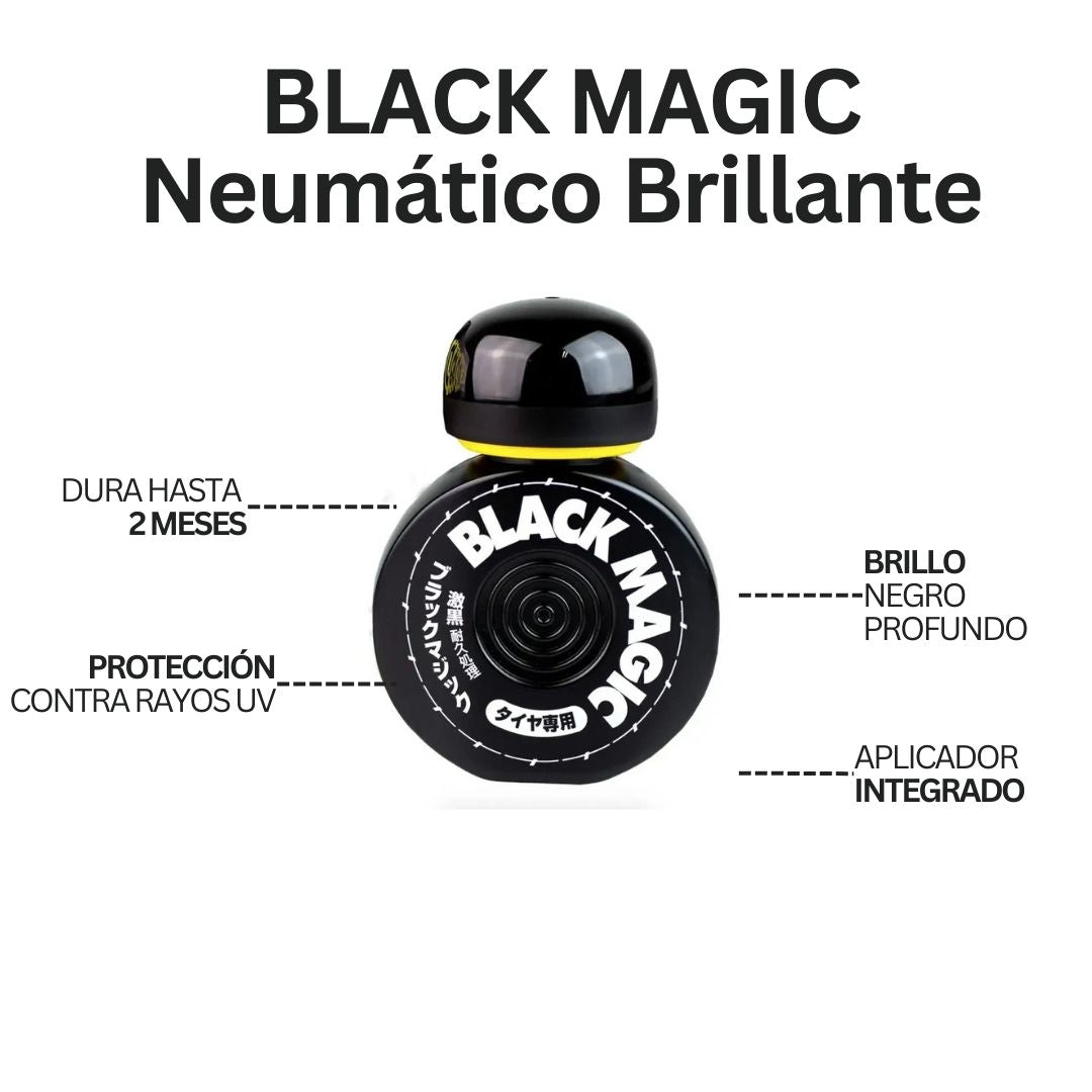 Acondicionador de neumáticos Soft99 Black Magic aplicador integrado