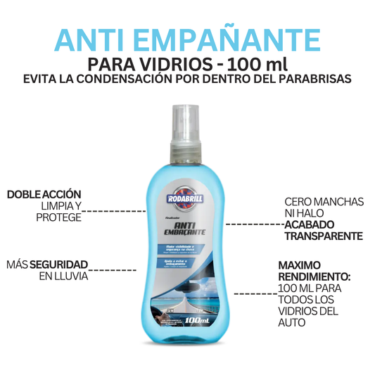 Antiempañante para Vidros Vitrill Anti-Fog 100ml – Rodabrill