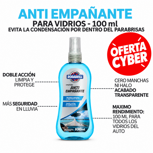 Antiempañante para Vidros Vitrill Anti-Fog 100ml – Rodabrill