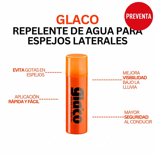 Glaco Repelente de agua Espejos Laterales 40ml
