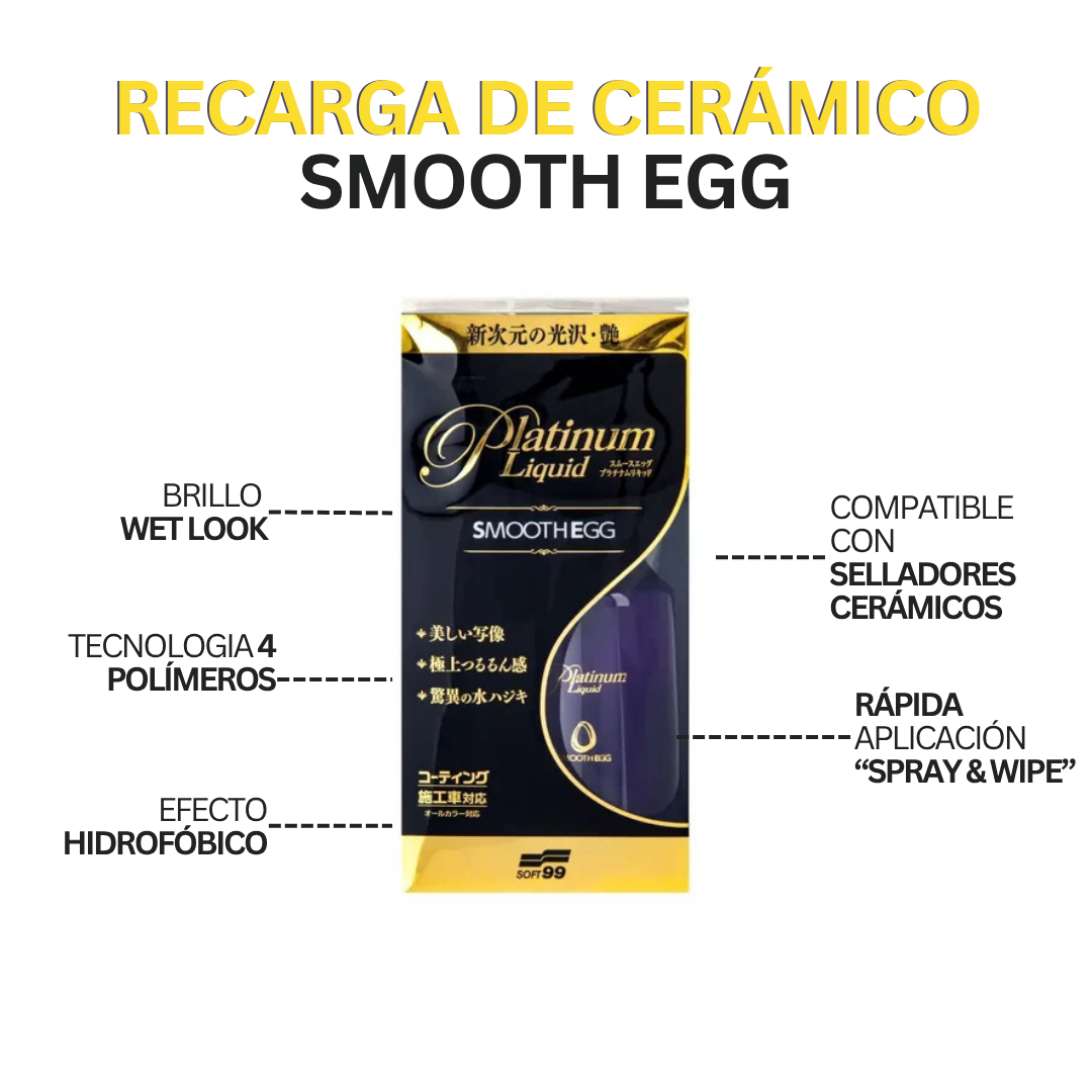 Recarga de Cerámico Smooth Egg Platinum Liquid 230ml | Soft99