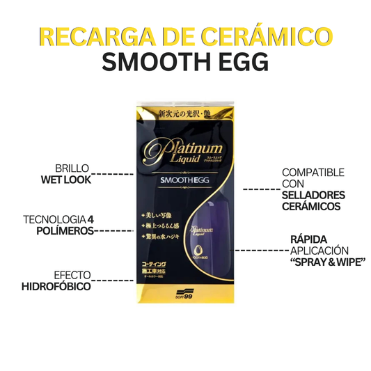 Recarga de Cerámico Smooth Egg Platinum Liquid 230ml | Soft99