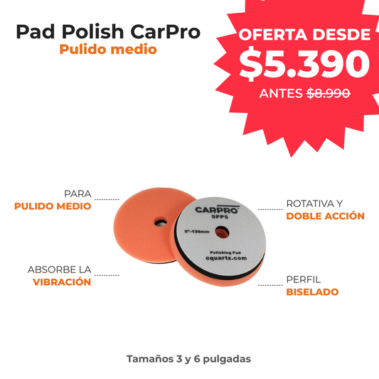 Pad de polish Orange Medium CarPro