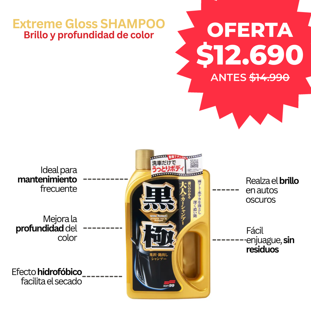 Shampoo Brillo extremo autos oscuros 750ml