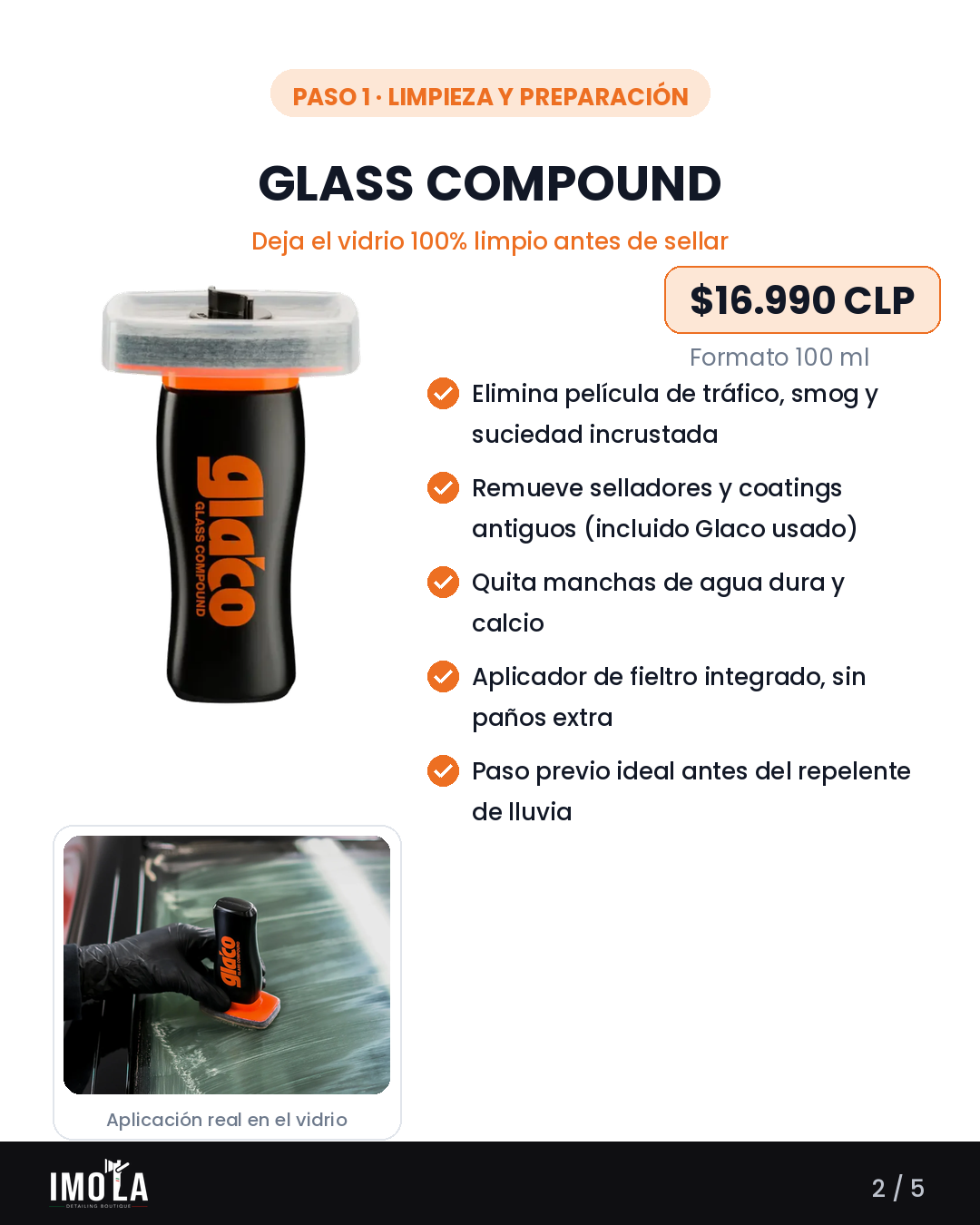 Kit repelente de agua Glaco