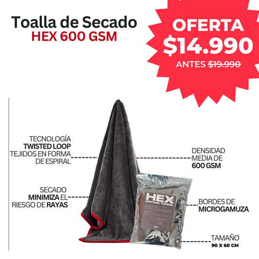 Toalla de Secado Thirsty Twisted Loop 600 GSM